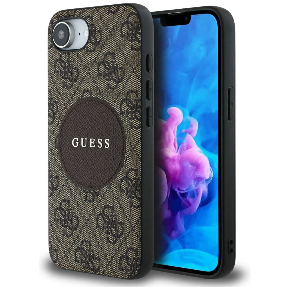 Guess - 4G Circle Classic Logo MagSafe (GUHMPSE4P4PGRSGW) - iPhone 16e / iPhone 17e - Brown