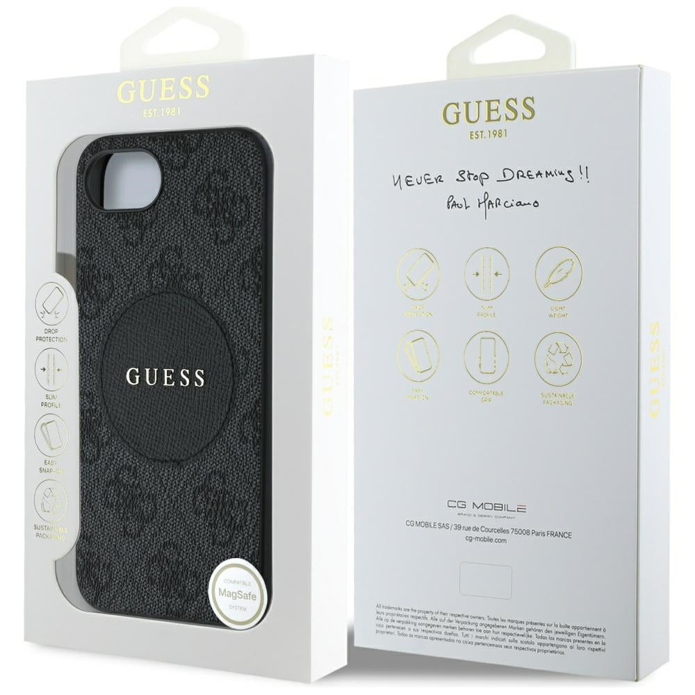 Guess - 4G Circle Classic Logo MagSafe (GUHMPSE4P4PGRSGW) - iPhone 16e / iPhone 17e - Brown