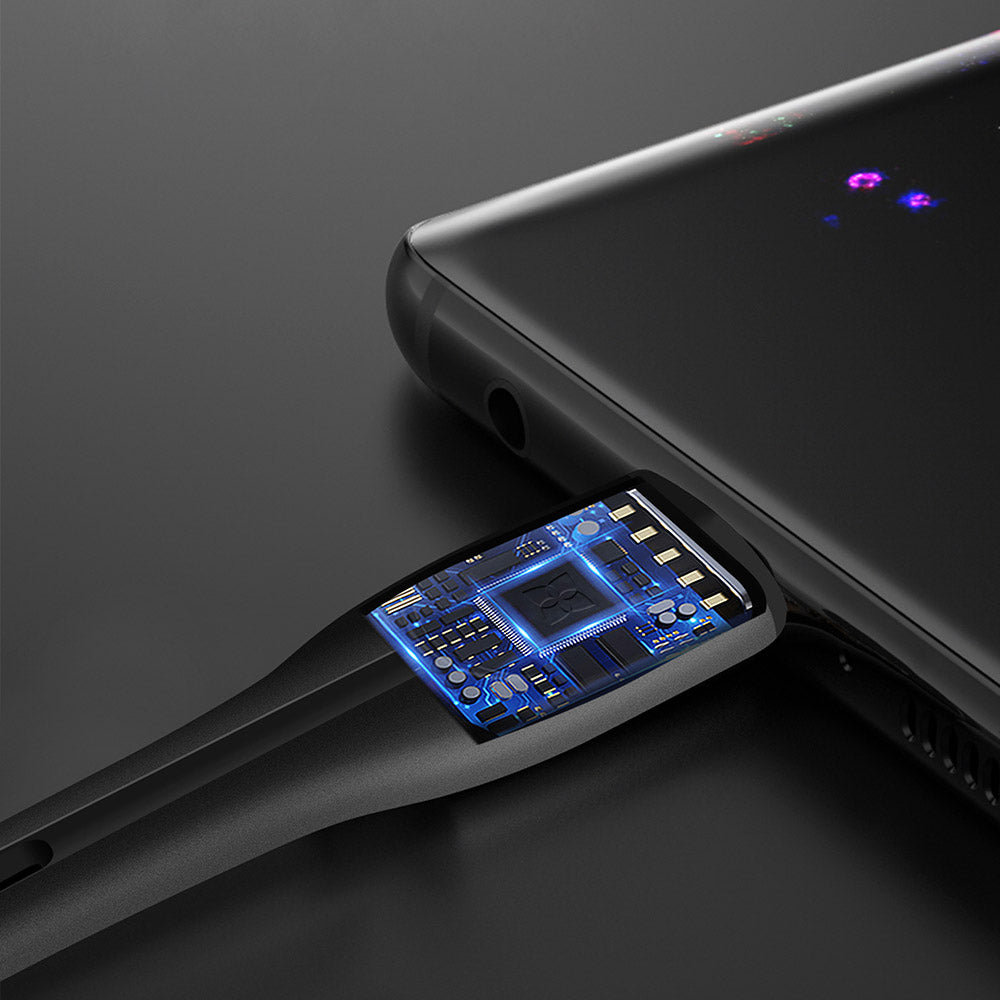 ColorWay - Data Cable (CW-CBUC034-BK) - USB to Type-C, for Syncing & Charging, with LED indicator, 2.4A, 480Mbps, 1m - B