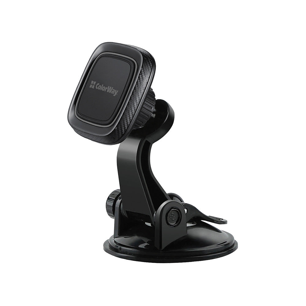 ColorWay - Car Holder (CW-CHM06-GR) - Magnetic, for Dashboard, 360°, Secure Grip, Adhesive Suction Cup, Universal - Blac