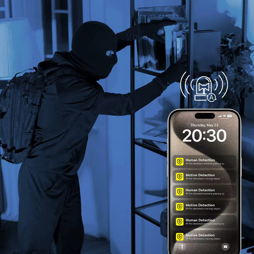 Baseus - Indoor Camera Security P1 Pro (S0TV022132) - 3K, 5MP, Type-C, Two-way Talk, Night Vision, Digital Zoom - White