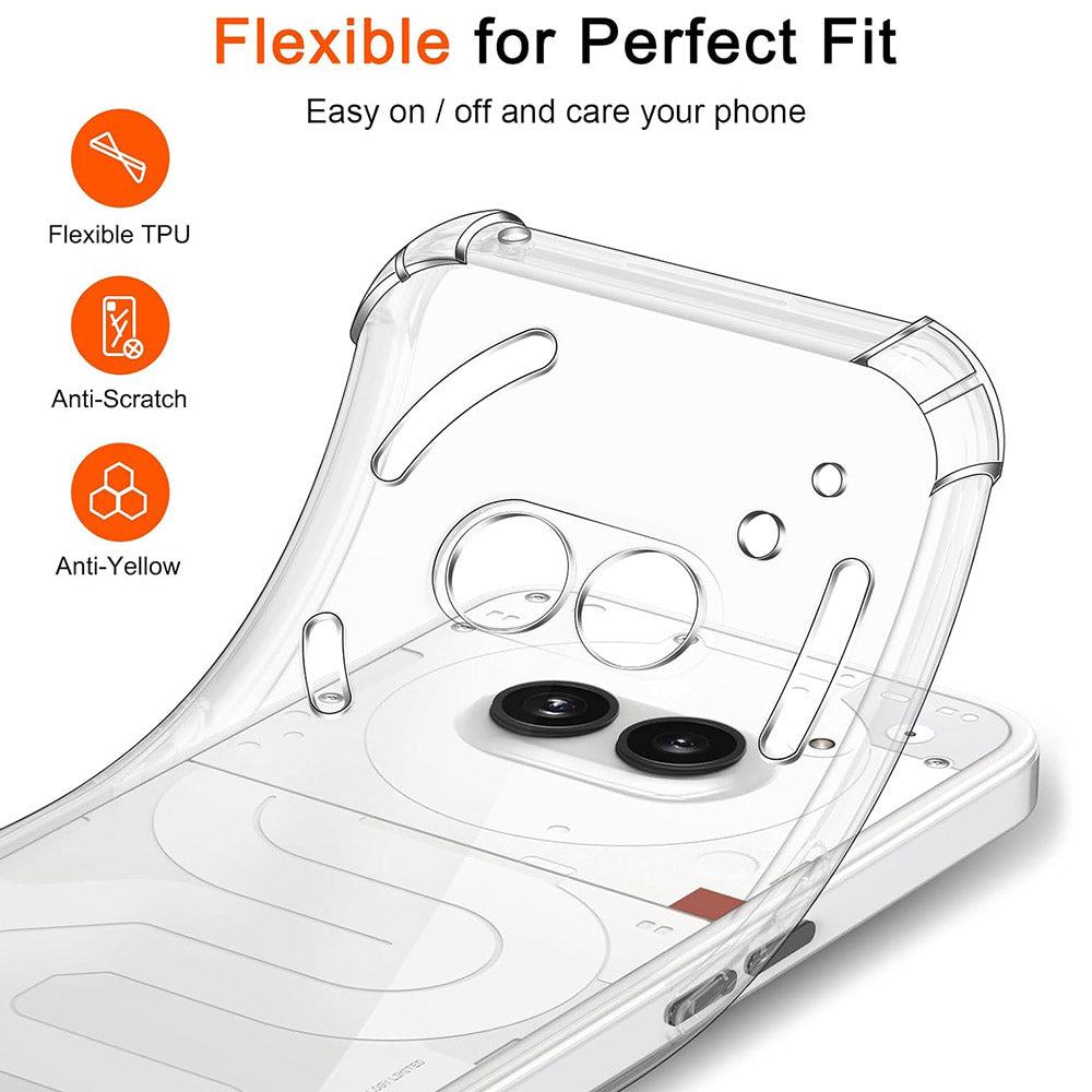 Techsuit - Shockproof Clear Silicone - Nothing Phone (3a) Pro - Clear