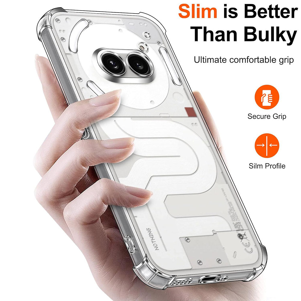 Techsuit - Shockproof Clear Silicone - Nothing Phone (3a) - Clear