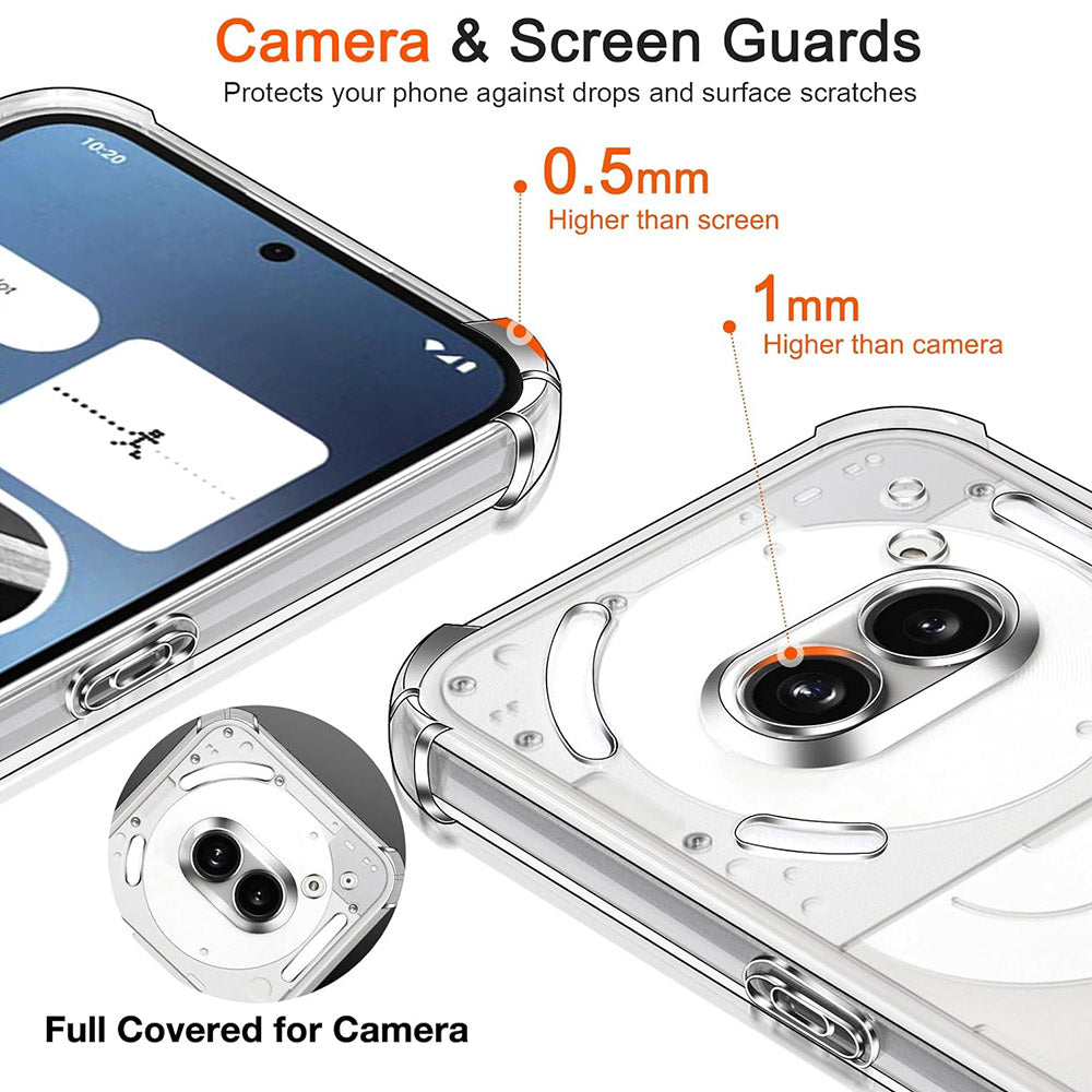 Techsuit - Shockproof Clear Silicone - Nothing Phone (3a) - Clear