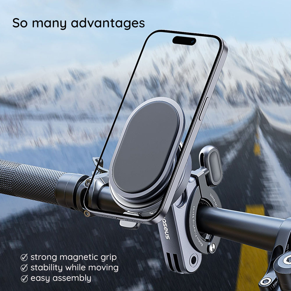 Baseus - Bike Holder PrimeTrip Series (C40569001121-00) - 2in1, Bike Mount, Ring Stand, Patented Snap-On - Cosmic Black