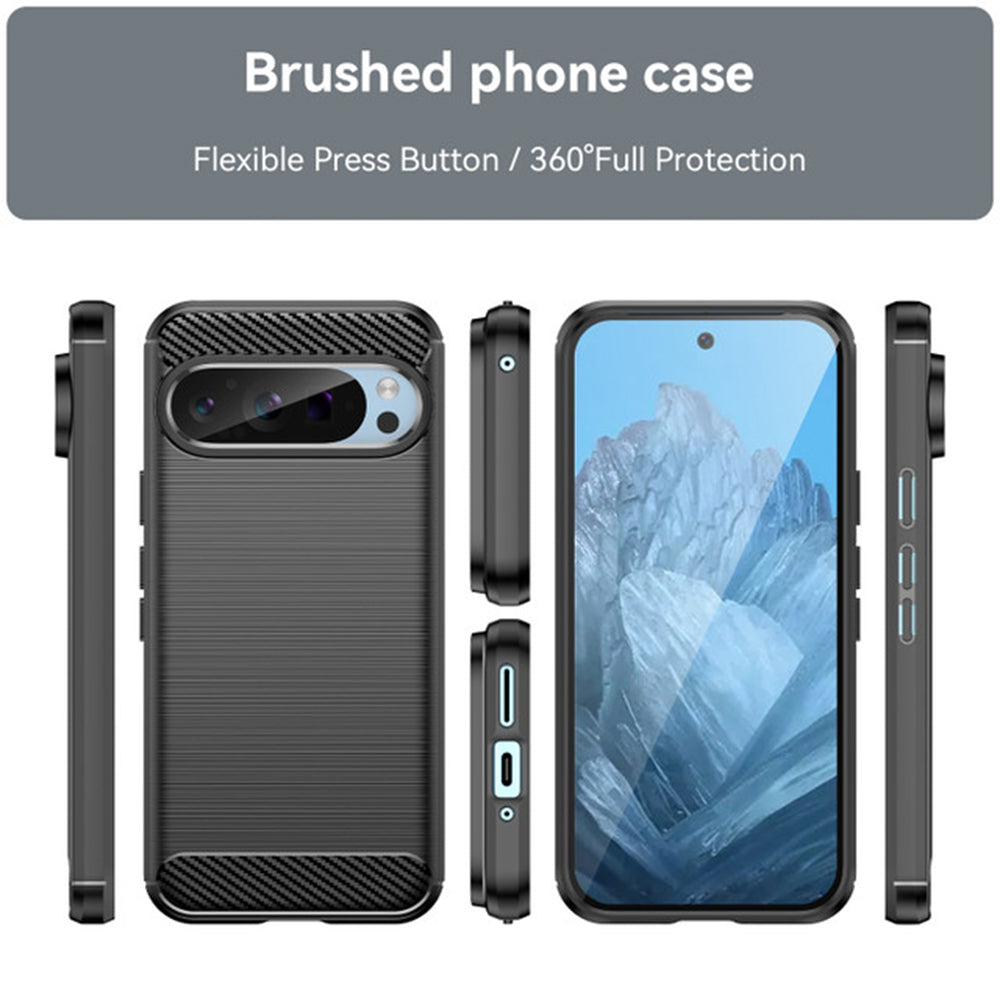 Techsuit - Carbon Silicone - Google Pixel 9 Pro / 9 - Black