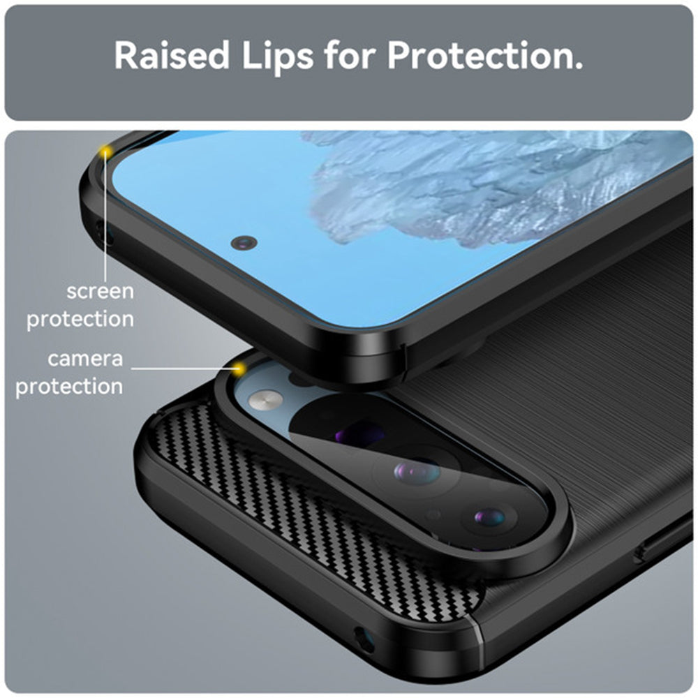 Techsuit - Carbon Silicone - Google Pixel 9 Pro / 9 - Black