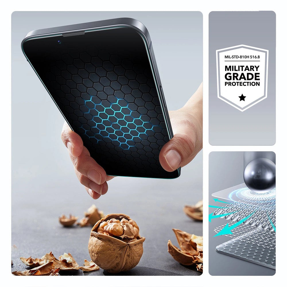 ESR - Tempered Glass UltraFit Tray (2pack) - iPhone 16e / iPhone 17e - Clear