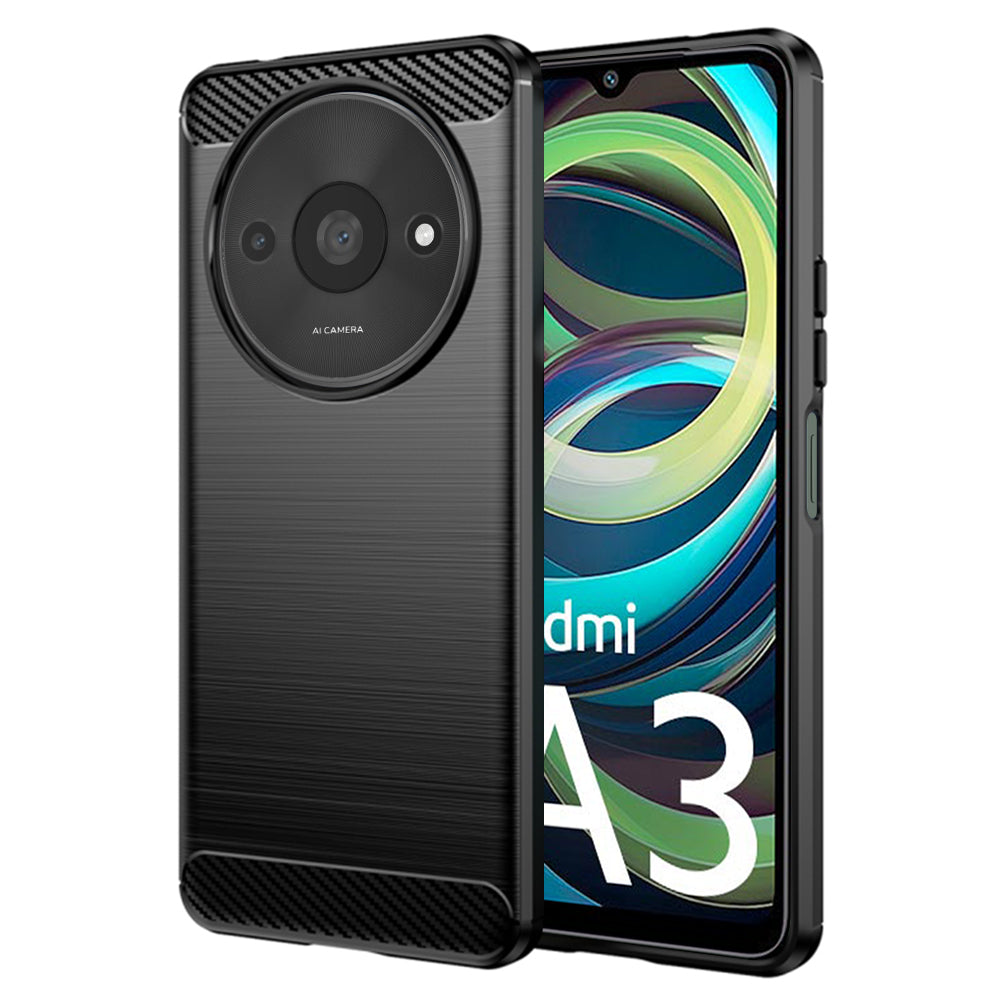 Techsuit - Carbon Silicone - Xiaomi Redmi A3 / Redmi A3x - Black