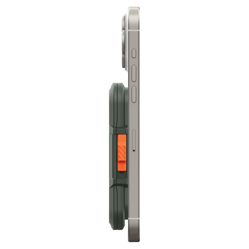Spigen - Magnetic Card Holder Lock Fit MagSafe (AFA08528) - Universal, for Card / Cash - Military Green