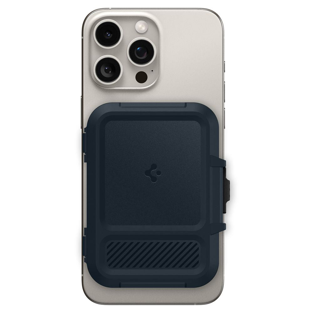 Spigen - Magnetic Card Holder Lock Fit MagSafe (AFA08526) - Universal, for Card / Cash - Metal Slate