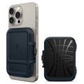 Spigen - Magnetic Card Holder Lock Fit MagSafe (AFA08526) - Universal, for Card / Cash - Metal Slate