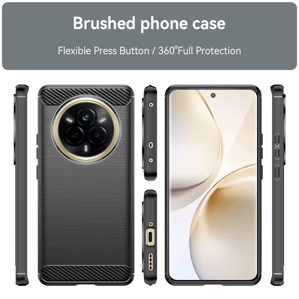 Techsuit - Carbon Silicone - Realme 14 Pro - Black
