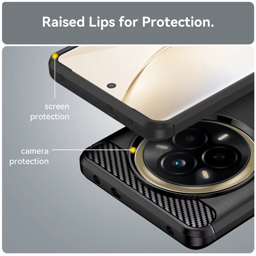 Techsuit - Carbon Silicone - Realme 14 Pro - Black