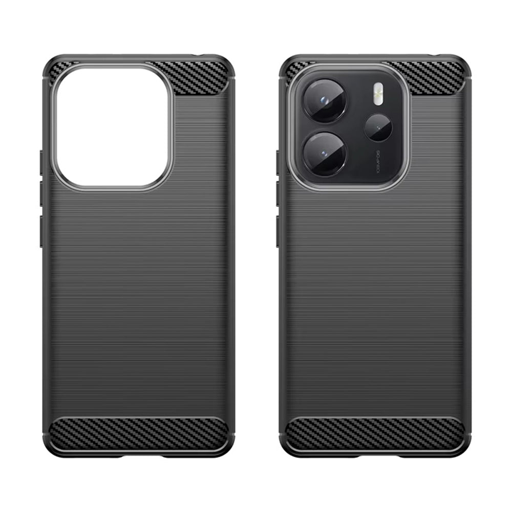 Techsuit - Carbon Silicone - Xiaomi Redmi Note 14 4G (Standard) - Black