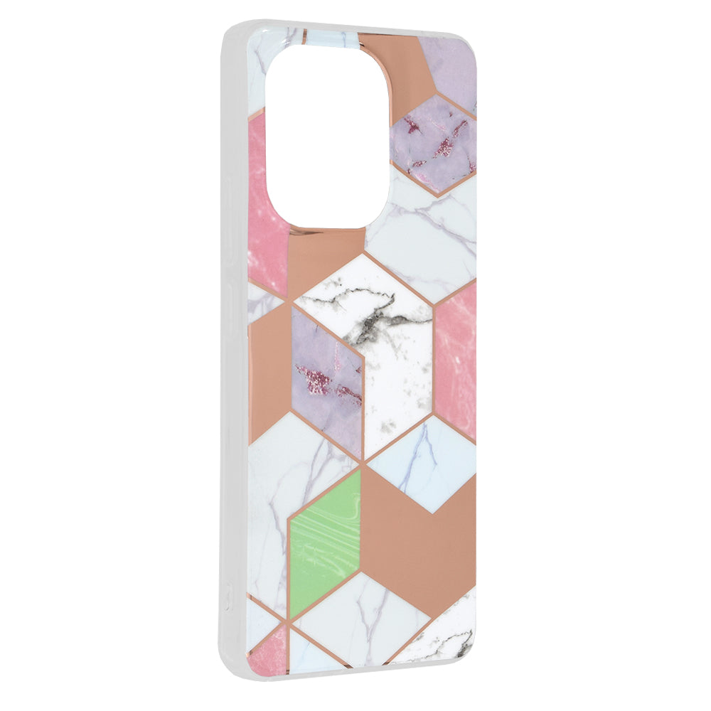 Techsuit - Marble Series - Xiaomi Redmi Note 13 4G - Purple Hex