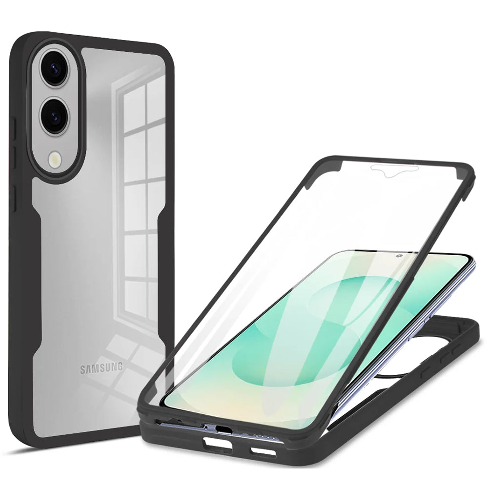 Techsuit - ColorVerse 360 Series + Screen Protector - Samsung Galaxy S25 Edge - Black