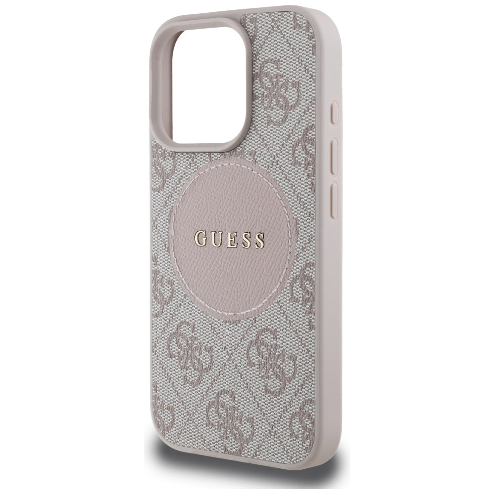 Guess - 4G Circle Classic Logo MagSafe (GUHMP16LP4PGRSGP) - iPhone 16 Pro - Pink