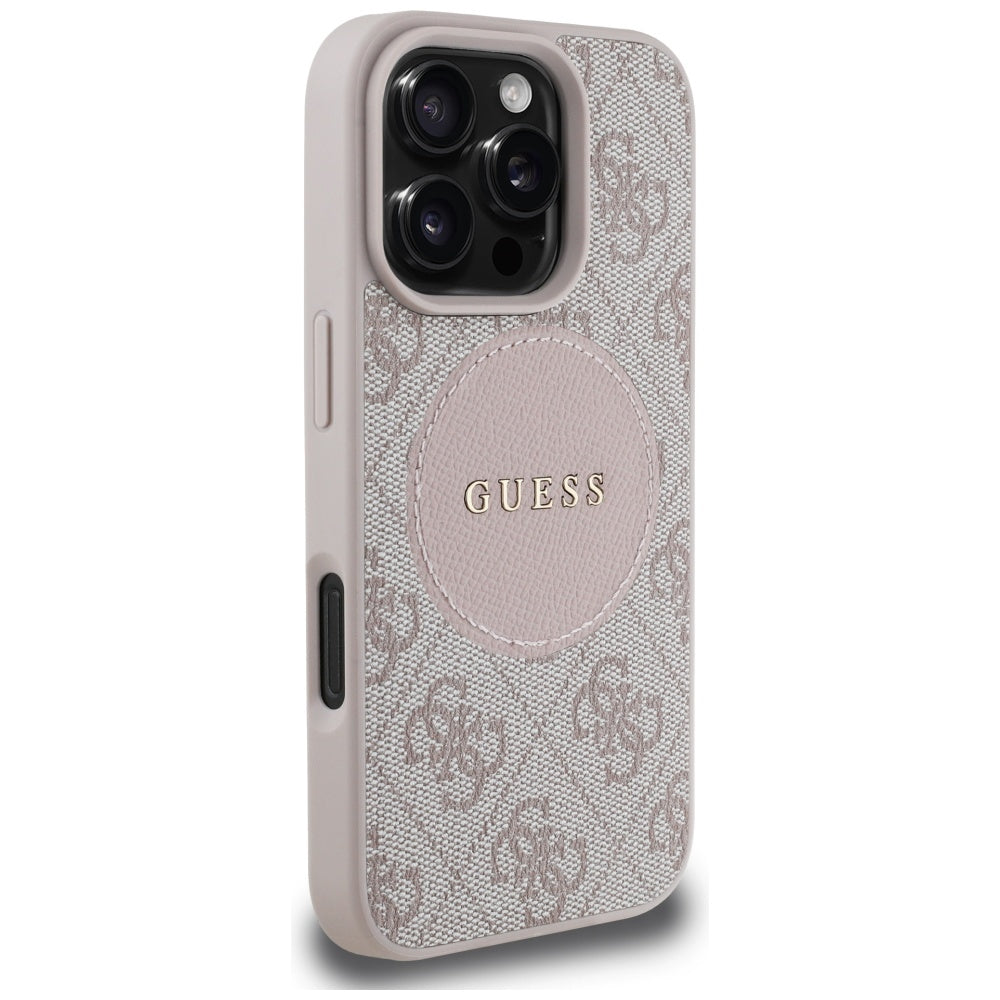 Guess - 4G Circle Classic Logo MagSafe (GUHMP16LP4PGRSGP) - iPhone 16 Pro - Pink