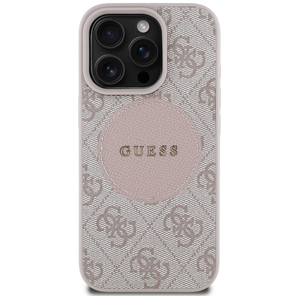 Guess - 4G Circle Classic Logo MagSafe (GUHMP16LP4PGRSGP) - iPhone 16 Pro - Pink