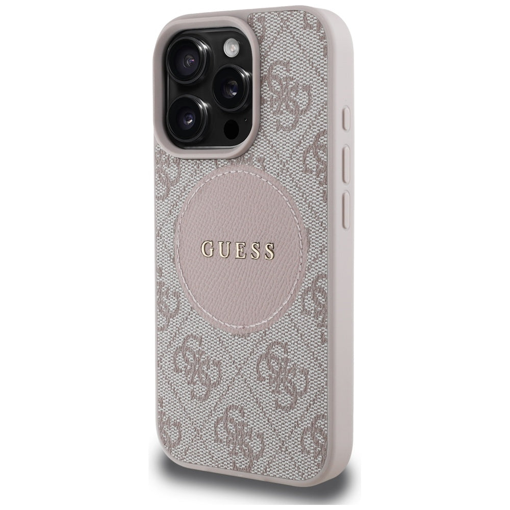 Guess - 4G Circle Classic Logo MagSafe (GUHMP16LP4PGRSGP) - iPhone 16 Pro - Pink