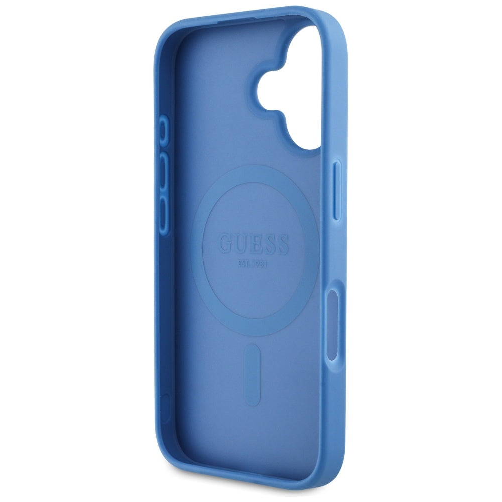 Guess - 4G Circle Classic Logo MagSafe (GUHMP16SP4PGRSGB) - iPhone 16 - Blue