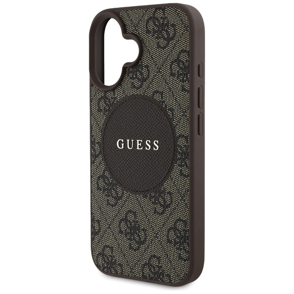 Guess - 4G Circle Classic Logo MagSafe (GUHMP16SP4PGRSGW) - iPhone 16 - Brown