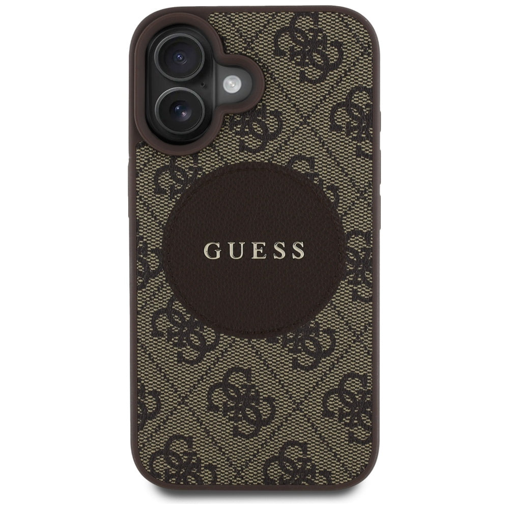 Guess - 4G Circle Classic Logo MagSafe (GUHMP16SP4PGRSGW) - iPhone 16 - Brown