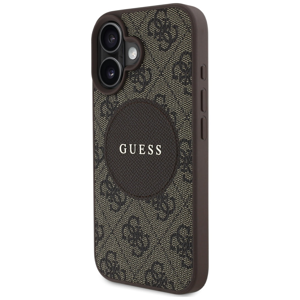 Guess - 4G Circle Classic Logo MagSafe (GUHMP16SP4PGRSGW) - iPhone 16 - Brown