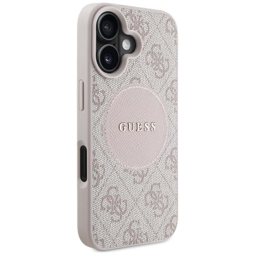 Guess Husa de protectie Guess 4G Circle Classic Logo MagSafe (GUHMP16SP4PGRSGP) compatibil cu iPhone 16, Roz – imagine 3