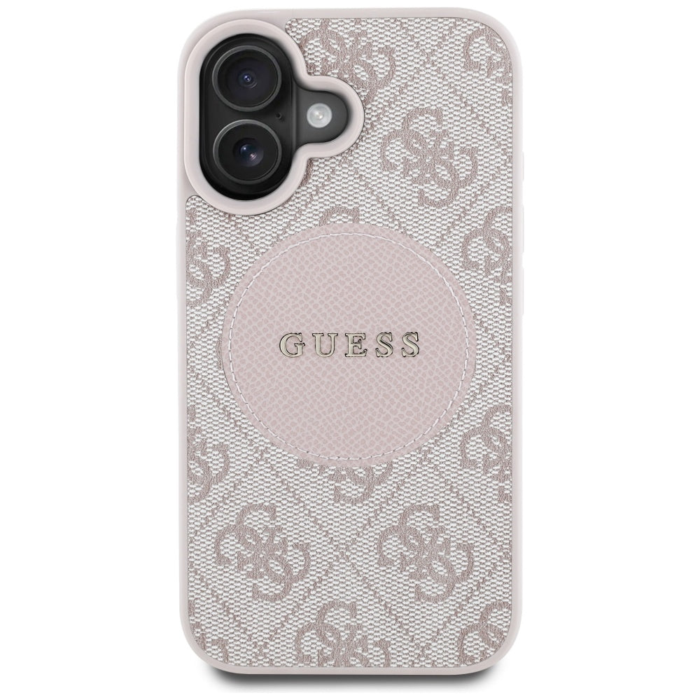 Guess Husa de protectie Guess 4G Circle Classic Logo MagSafe (GUHMP16SP4PGRSGP) compatibil cu iPhone 16, Roz – imagine 2