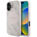 Guess Husa de protectie Guess 4G Circle Classic Logo MagSafe (GUHMP16SP4PGRSGP) compatibil cu iPhone 16, Roz