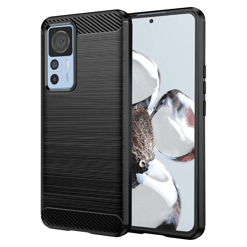 Techsuit - Carbon Silicone - Xiaomi 12T / 12T Pro - Black