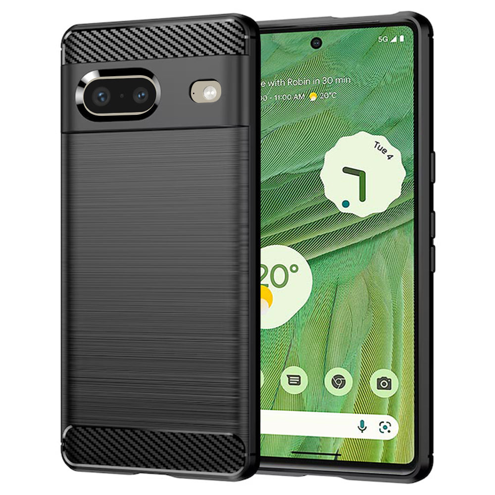 TechSuit Husa de protectie Techsuit Carbon Silicone compatibil cu Google Pixel 7, Negru