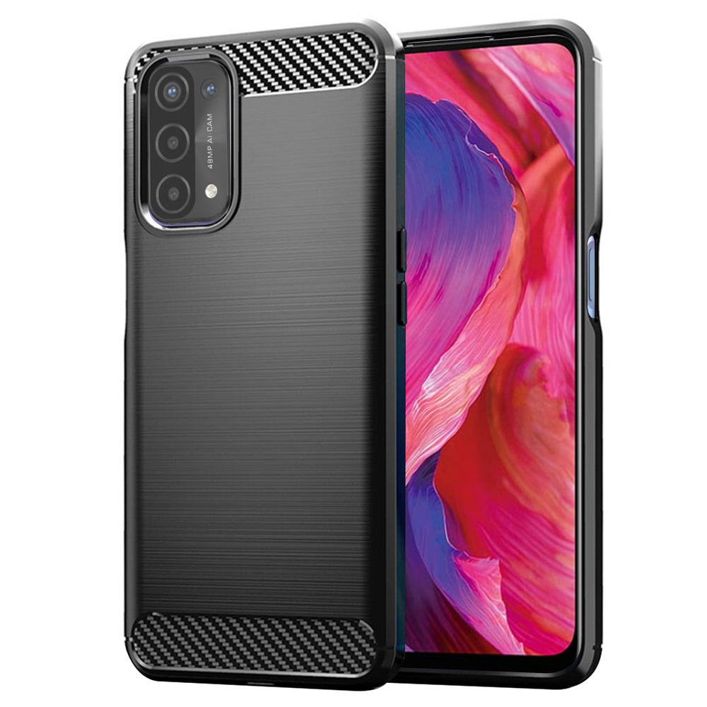 Techsuit - Carbon Silicone - Oppo A54 5G / A74 5G / OnePlus Nord N200 5G - Black
