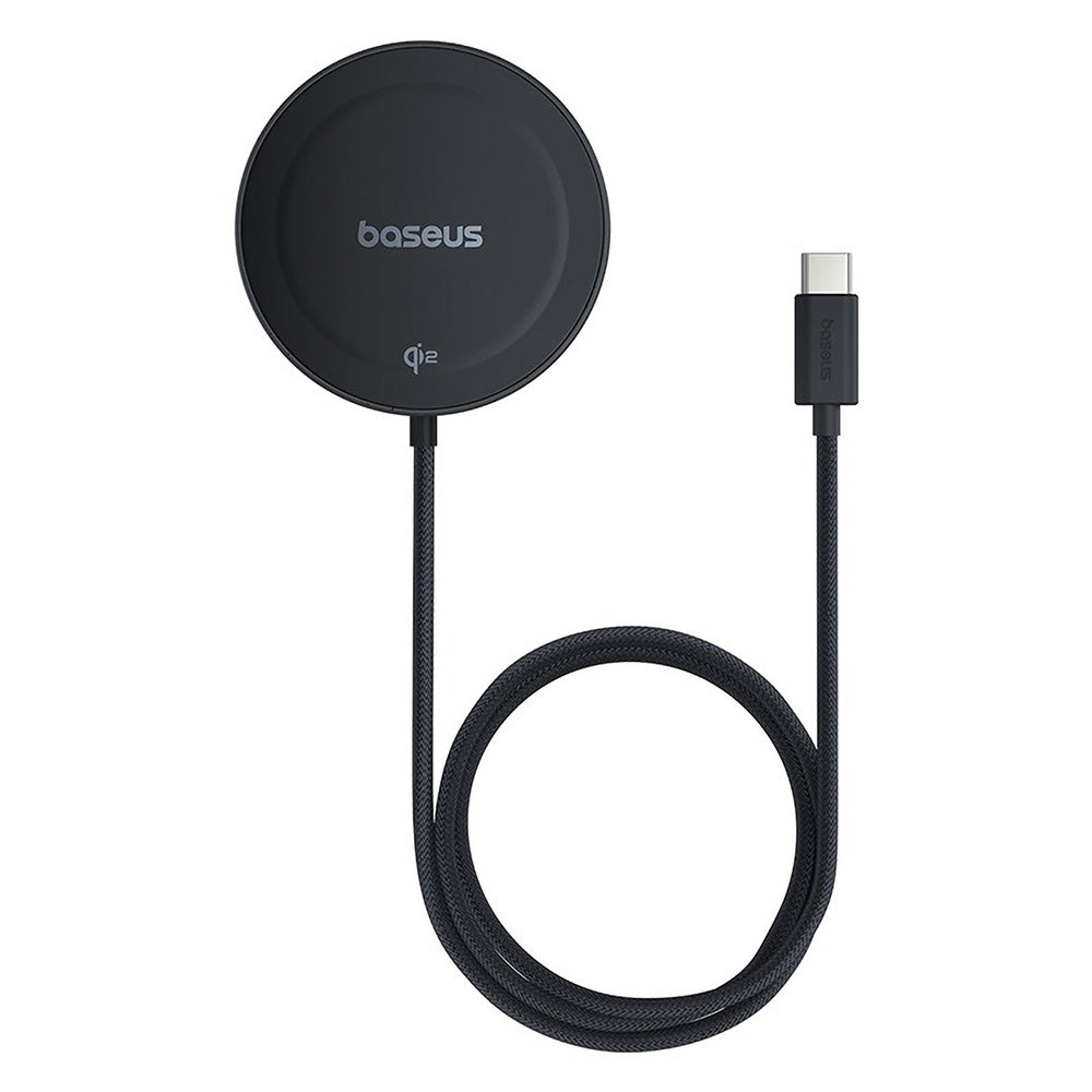 Baseus - Magnetic Wireless Charger Simple Mini4 (P10273300121-02) - Universal, with Stand, USB-C, Qi2, 15W, 1m - Cosmic 