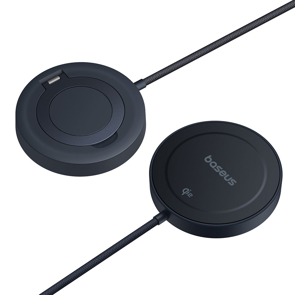 Baseus - Magnetic Wireless Charger Simple Mini4 (P10273300121-02) - Universal, with Stand, USB-C, Qi2, 15W, 1m - Cosmic 