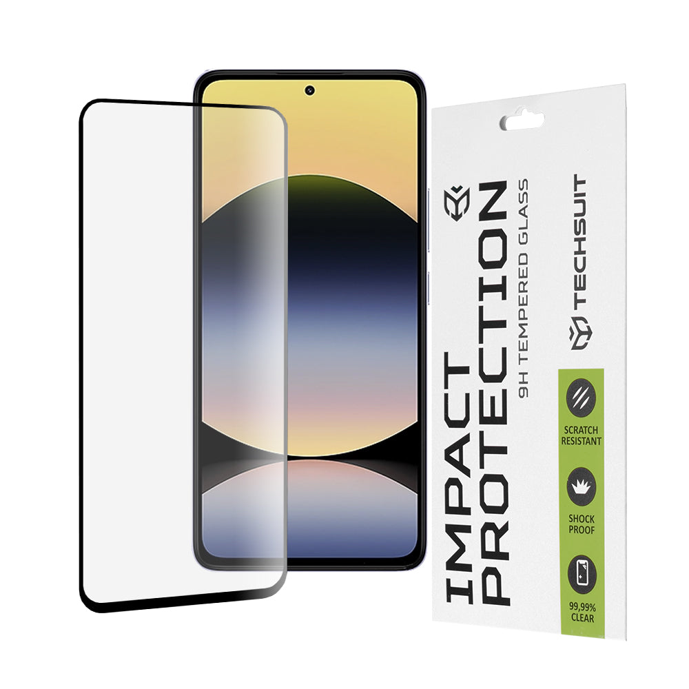 Techsuit - 111D Full Cover / Full Glue Glass - Xiaomi Redmi Note 14 4G (Standard) - Black