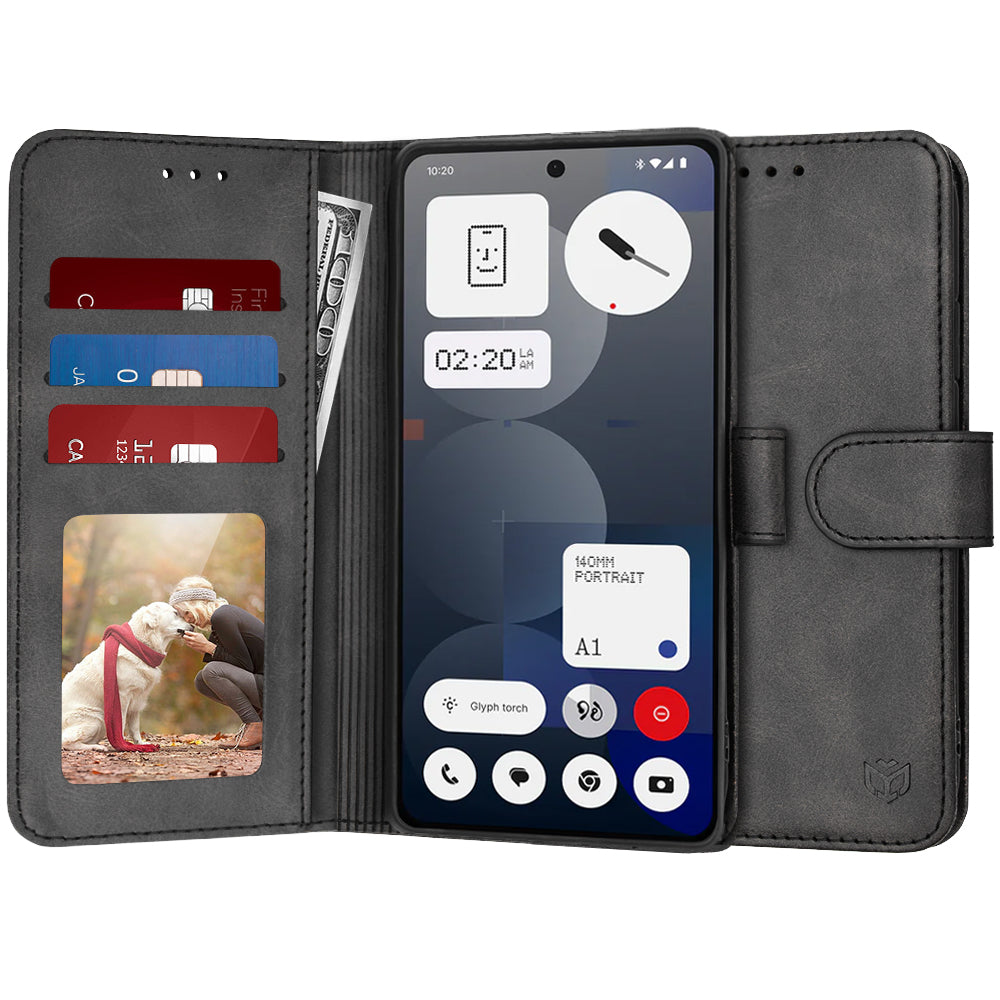 Techsuit - Diary Book - Nothing Phone (3a) Pro - Black
