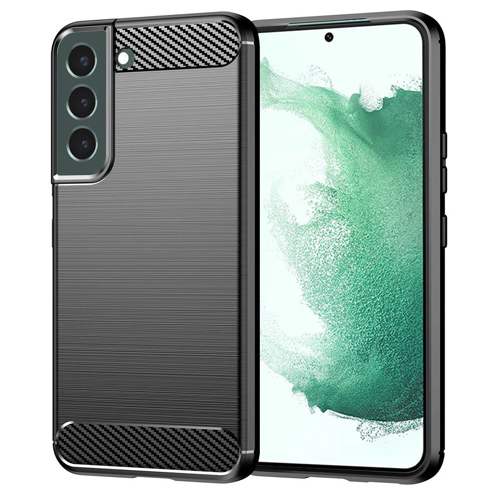 TechSuit Husa de protectie Techsuit Carbon Silicone compatibil cu Samsung Galaxy S22 Plus, Negru
