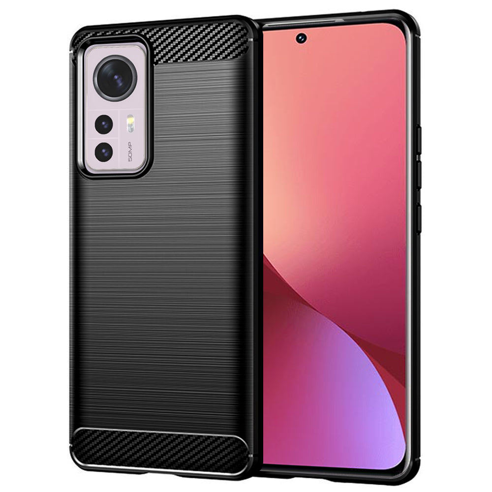 Techsuit - Carbon Silicone - Xiaomi 12 / 12X - Black
