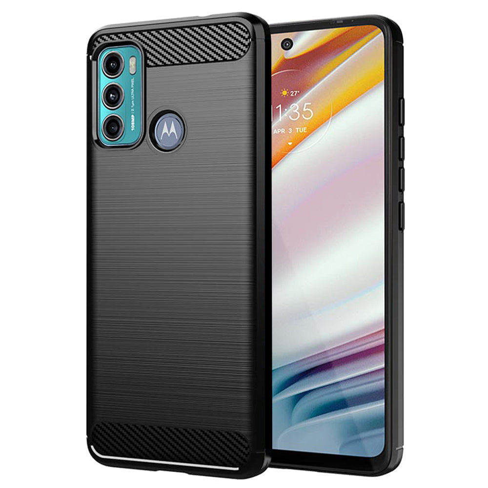Techsuit - Carbon Silicone - Motorola Moto G60 - Black