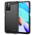 TechSuit Husa de protectie Techsuit Carbon Silicone compatibil cu Xiaomi Redmi 10 2021 / Redmi 10 2022, Negru