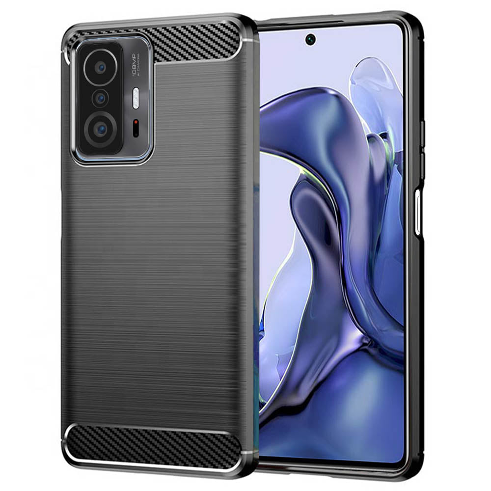 Techsuit - Carbon Silicone - Xiaomi 11T / 11T Pro - Black