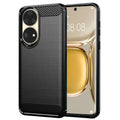 Techsuit - Carbon Silicone - Huawei P50 Pro - Black