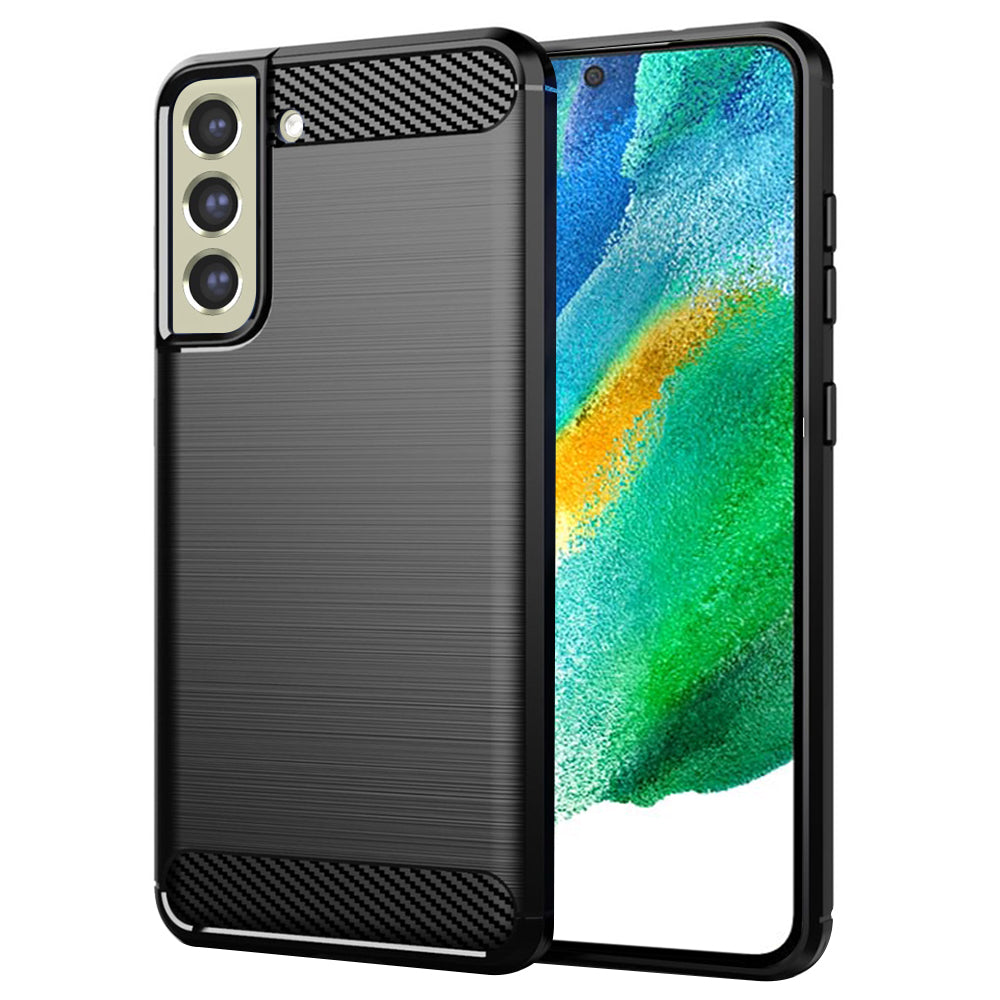 TechSuit Husa de protectie Techsuit Carbon Silicone compatibil cu Samsung Galaxy S21 FE, Negru