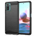 TechSuit Husa de protectie Techsuit Carbon Silicone compatibil cu Xiaomi Redmi Note 10 4G / Note 10S / Poco M5s, Negru