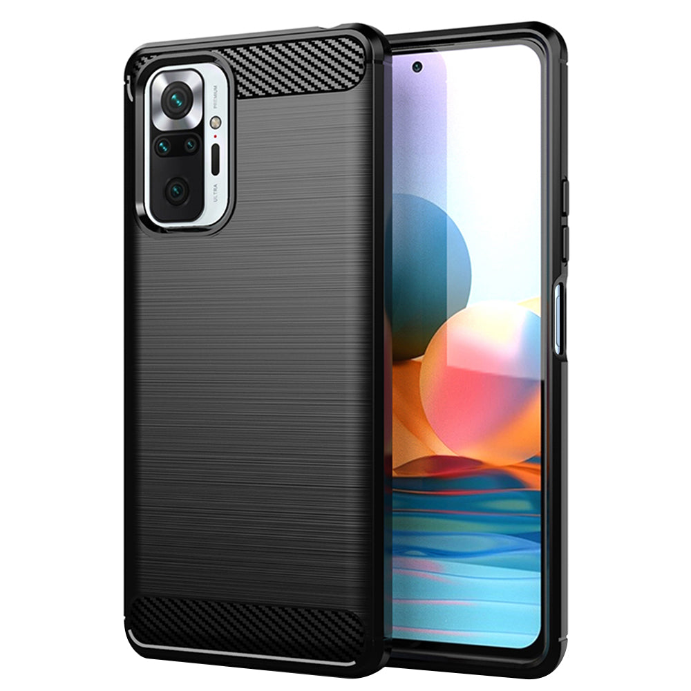 Techsuit - Carbon Silicone - Xiaomi Redmi Note 10 Pro / Note 10 Pro Max - Black