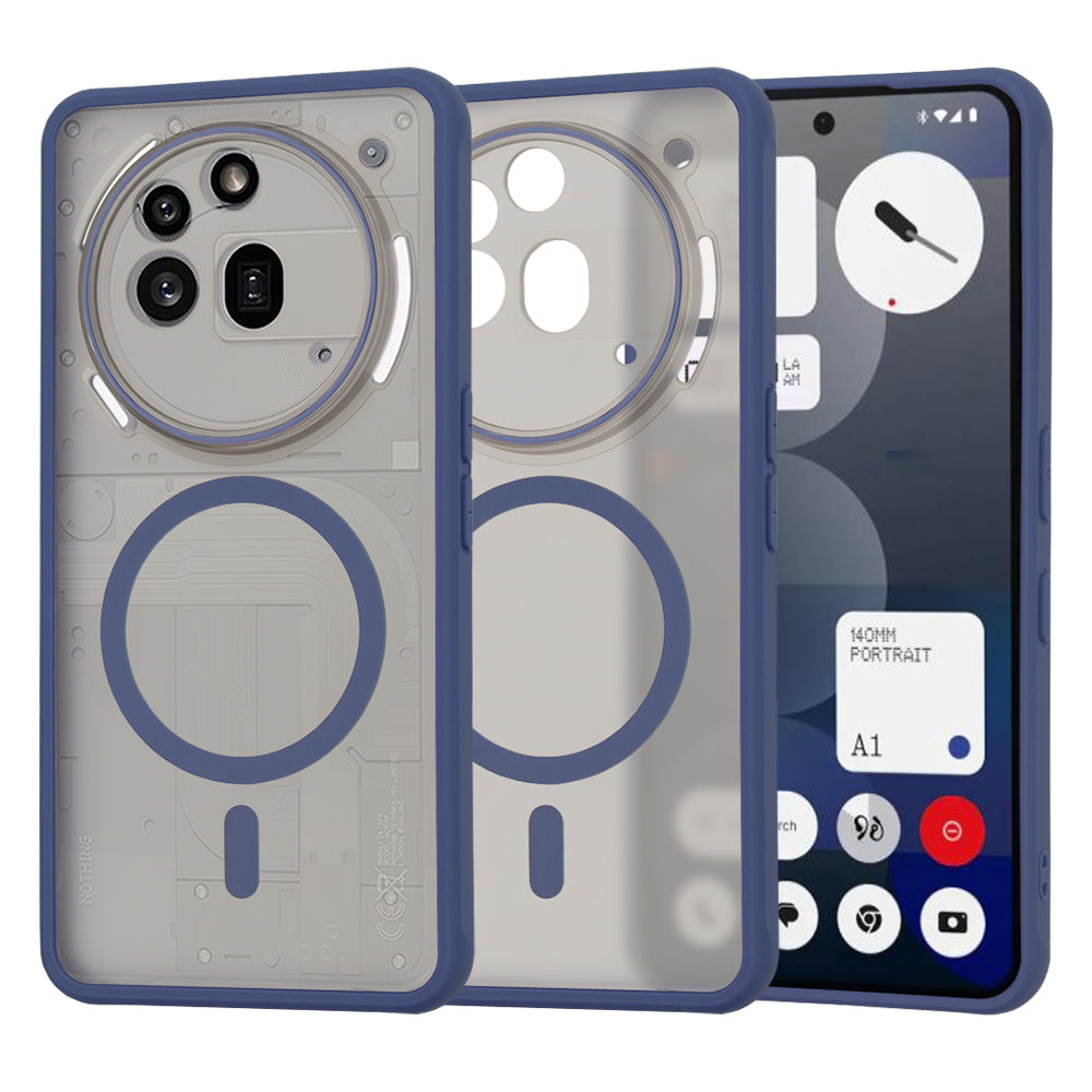 Techsuit - HaloFrost MagSafe Series - Nothing Phone (3a) Pro - Deep Blue