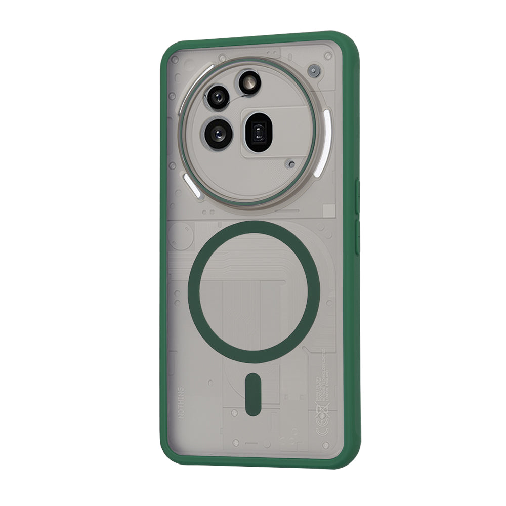 Techsuit - HaloFrost MagSafe Series - Nothing Phone (3a) Pro - Midnight Green